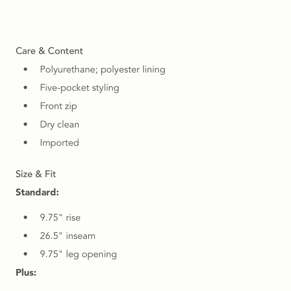 *Anthropologie Good American Cropped Mini Bootcut Faux Leather Pants - Picture 5 of 5